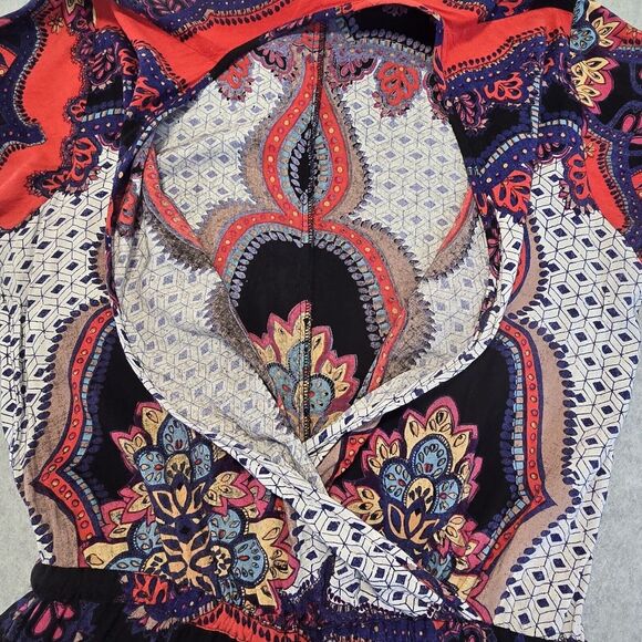 Angie Red and Black Patterned Romper - Picture 5 of 16